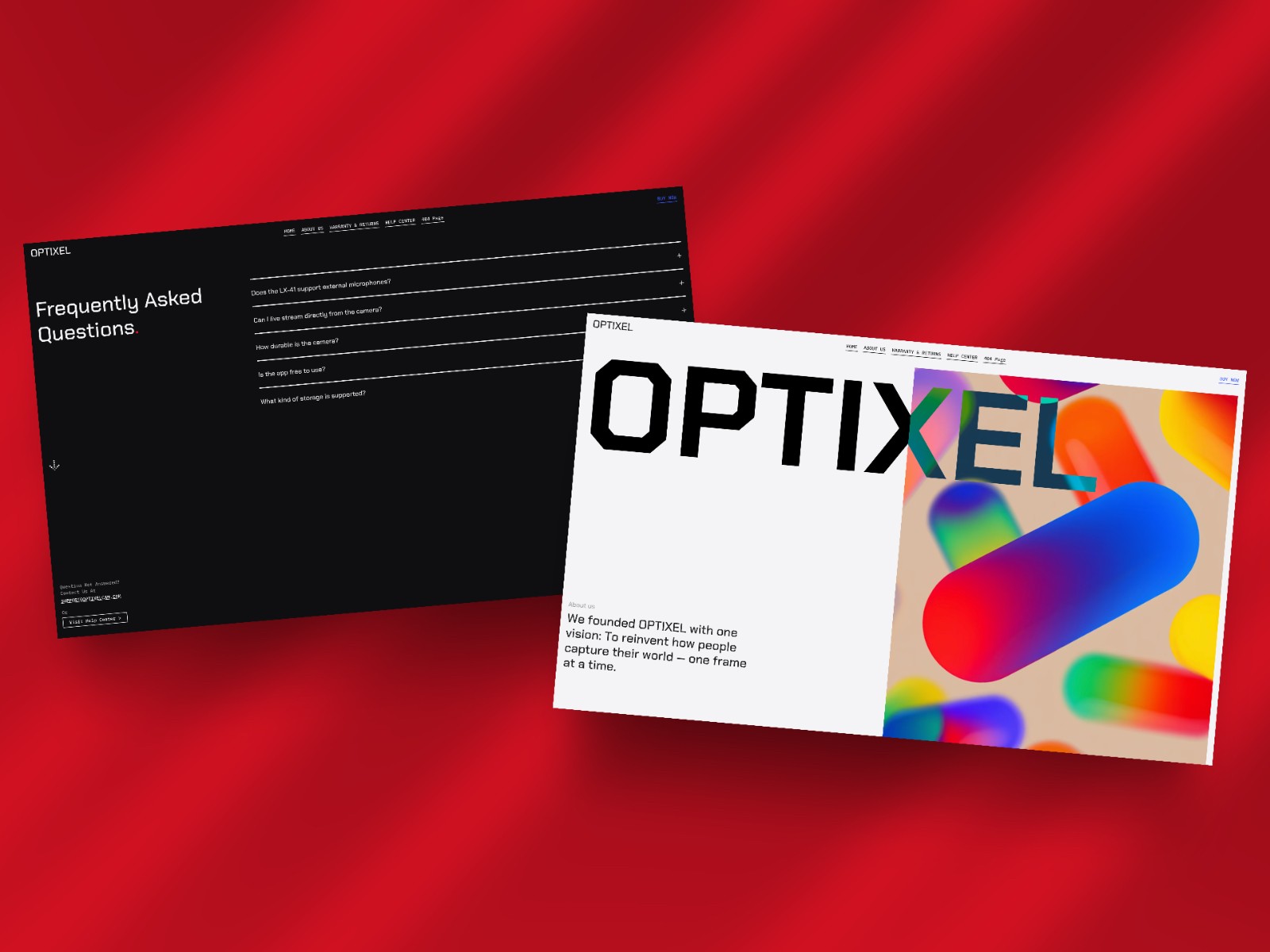 OPTIXEL — 极简动效电商网站设计灵感
