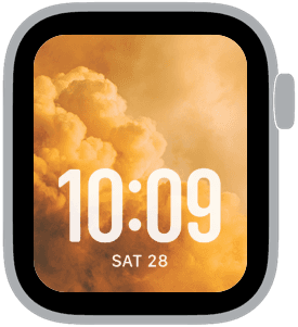 lemon haze Apple Watch face preview 1 featuring watercolor, abstract, gradient, and summer.