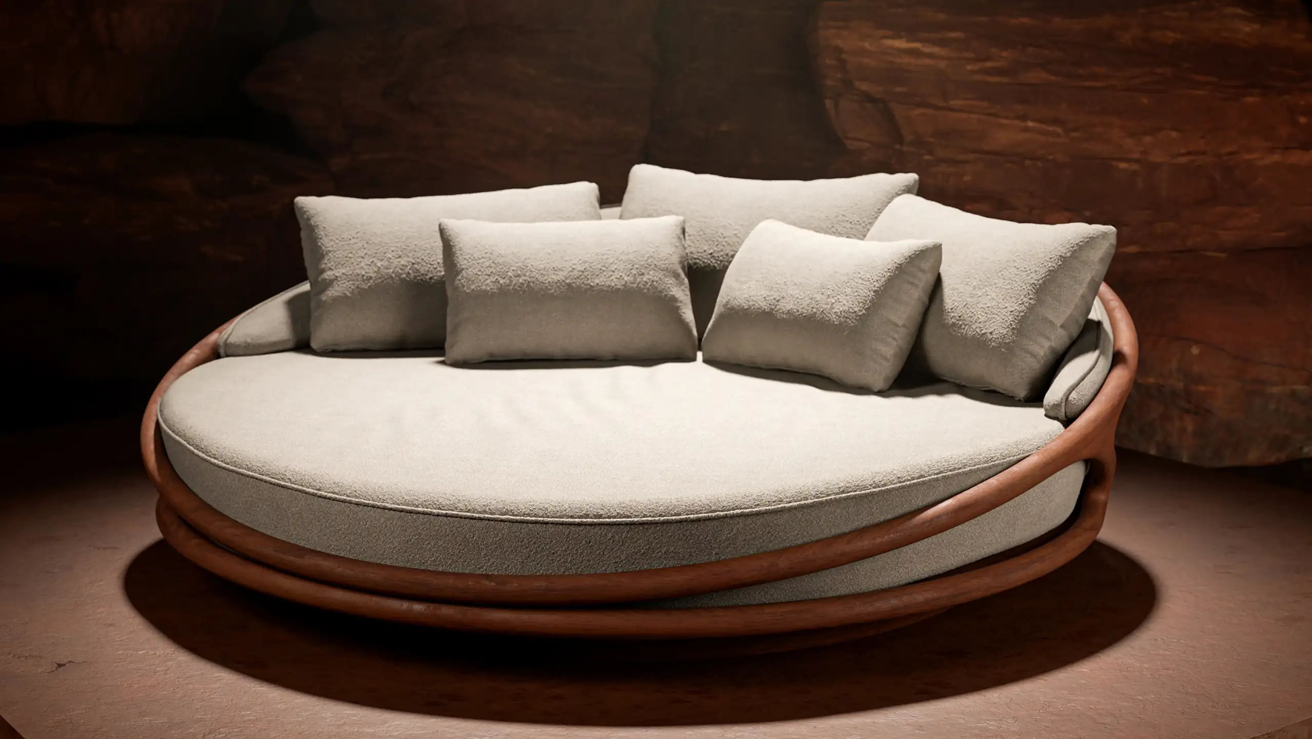 Morpho Red Desert collection Solis round daybed