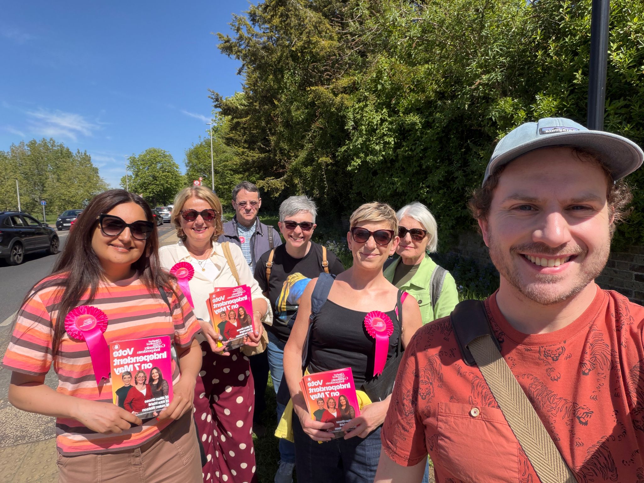 Group of volunteers canvassing