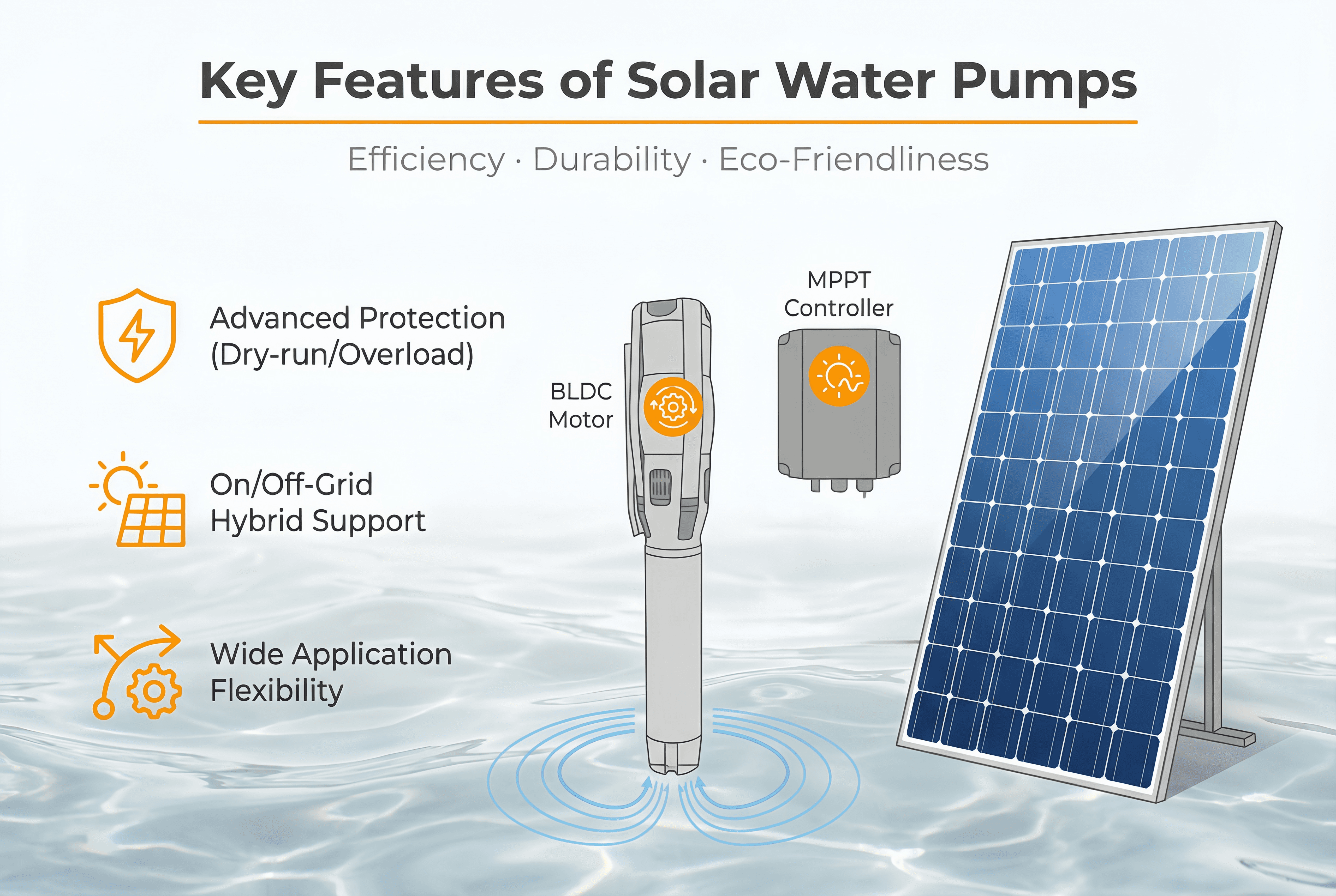 Main Features of Solar Water Pumps