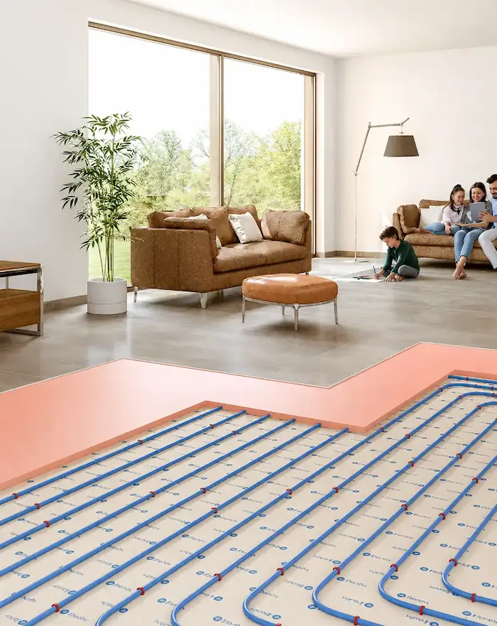 Installation de plancher chauffant à Évian-les-Bains
