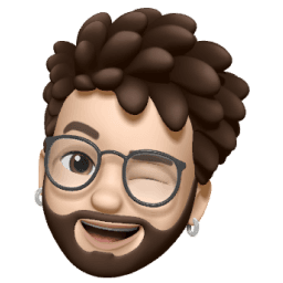 Memoji of a male face smiling