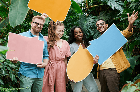 A smart dressed woman standing in an office