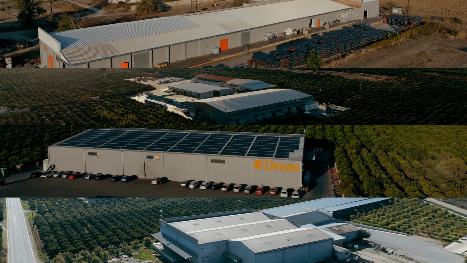 Drone view of the Dimas Solar factory