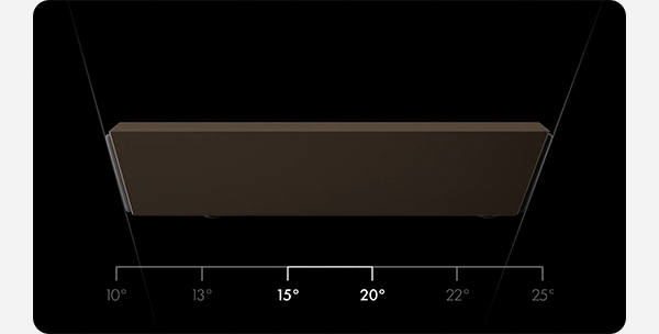 Animiertes GIF, das zeigt, wie die magnetische HORL®3 Pro Schleiflehre über das integrierte Planetengetriebe zwischen 10, 13, 15, 20, 22 und 25 Grad verstellt wird.