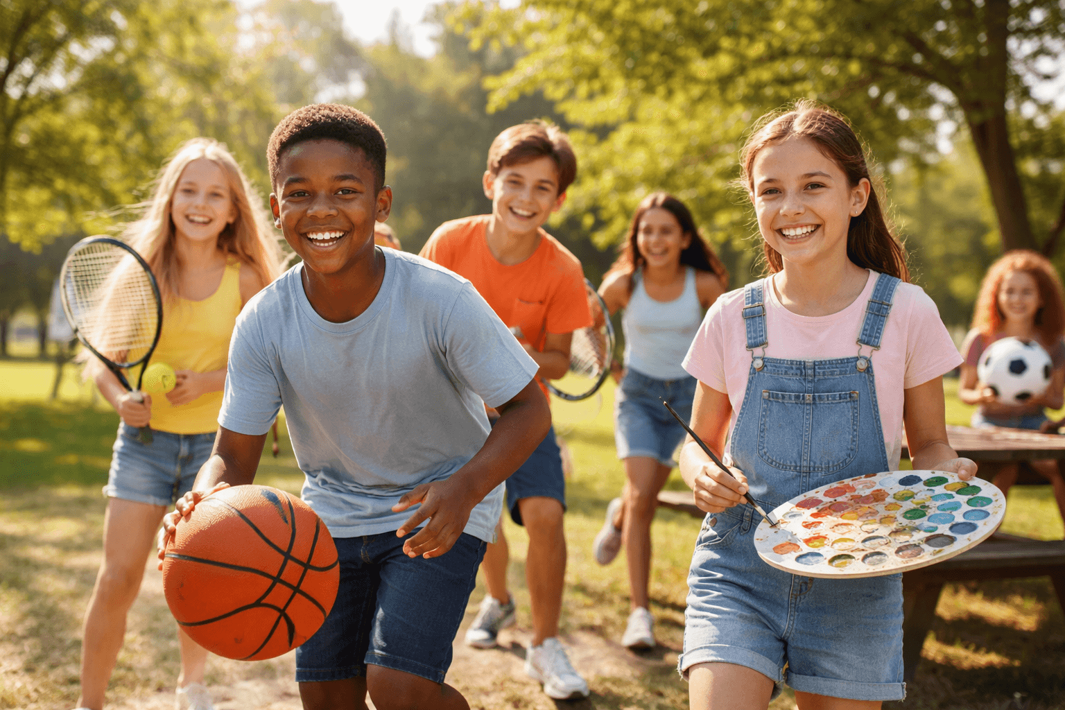 woman holding a phone and man looking at the phone. both are smiling