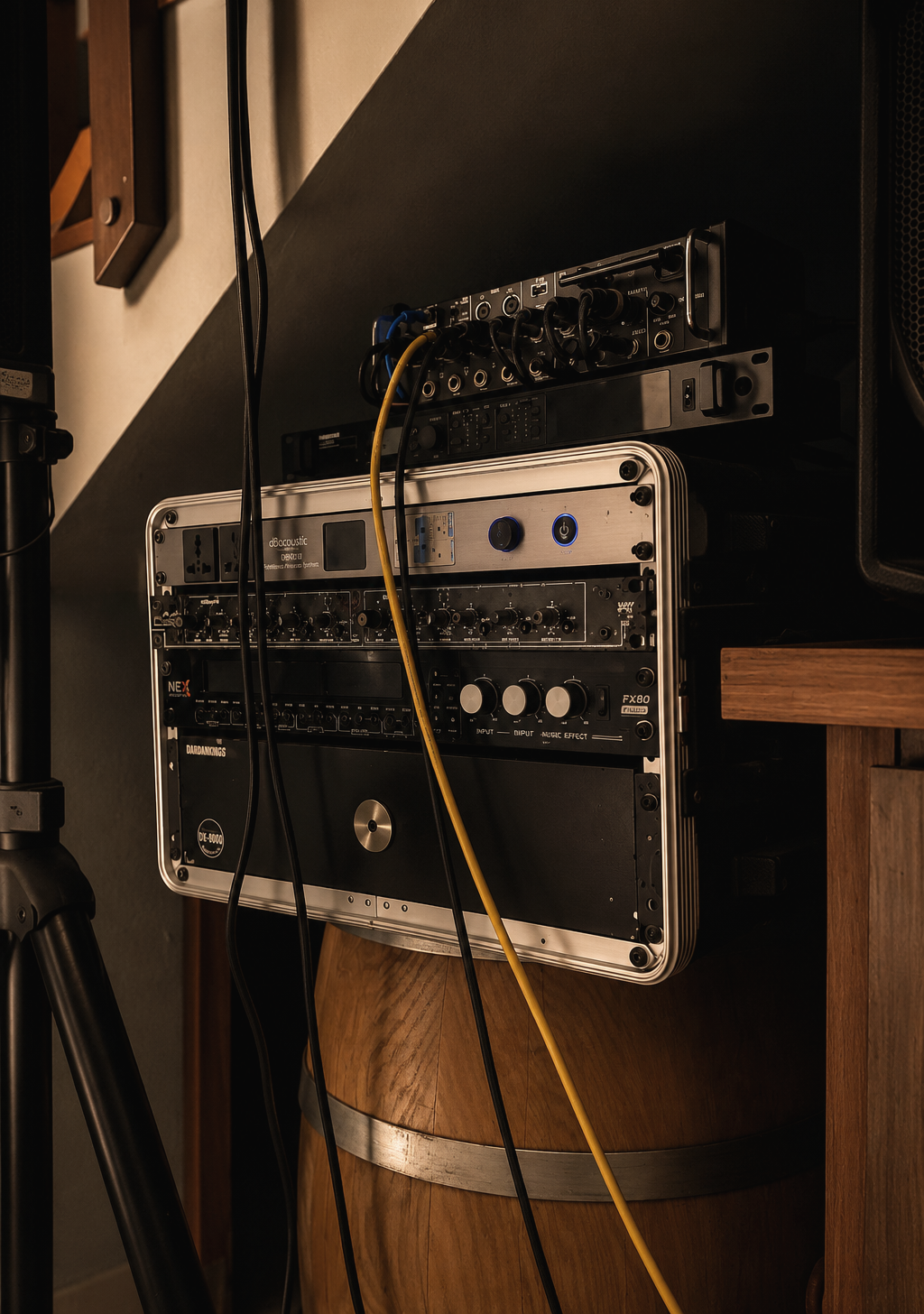 Rack thiết bị cho hệ thống karaoke gia đình được lắp đặt tại Cẩm Phả