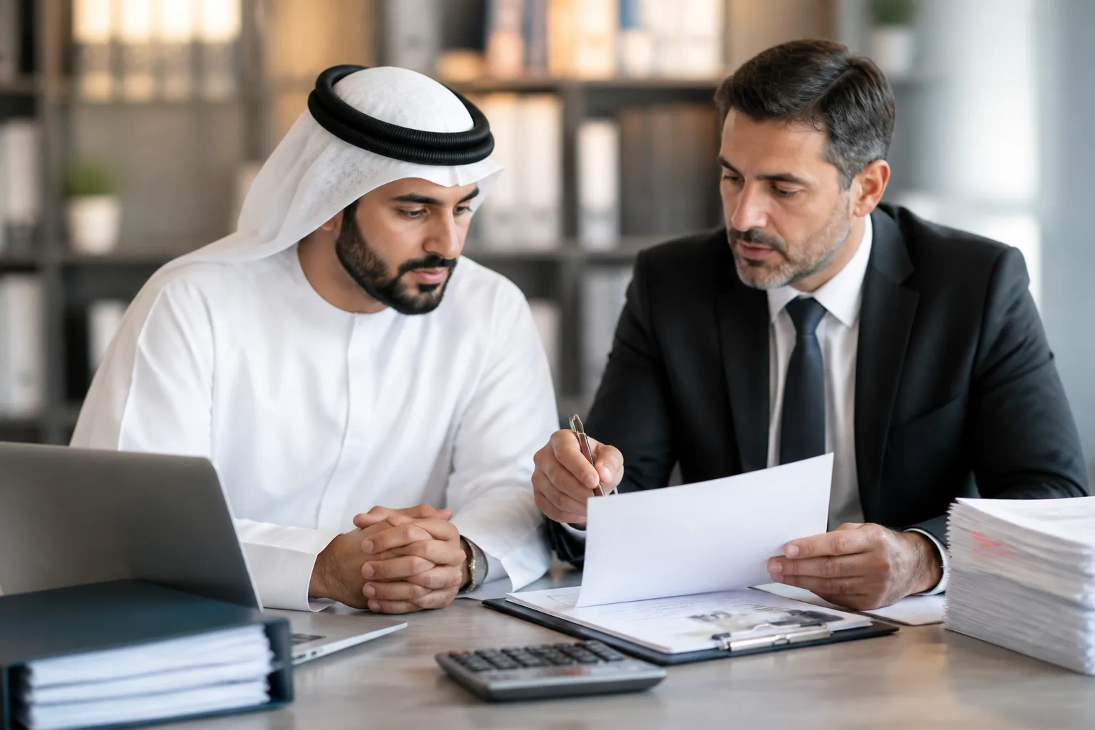 Tax Audit in the UAE beside a tax filing dashboard and a document checklist