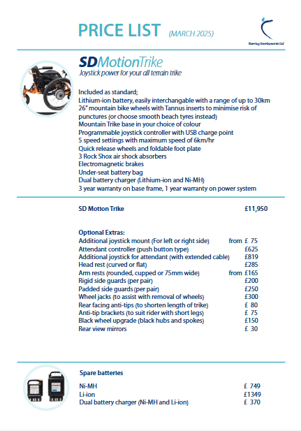Trike price list