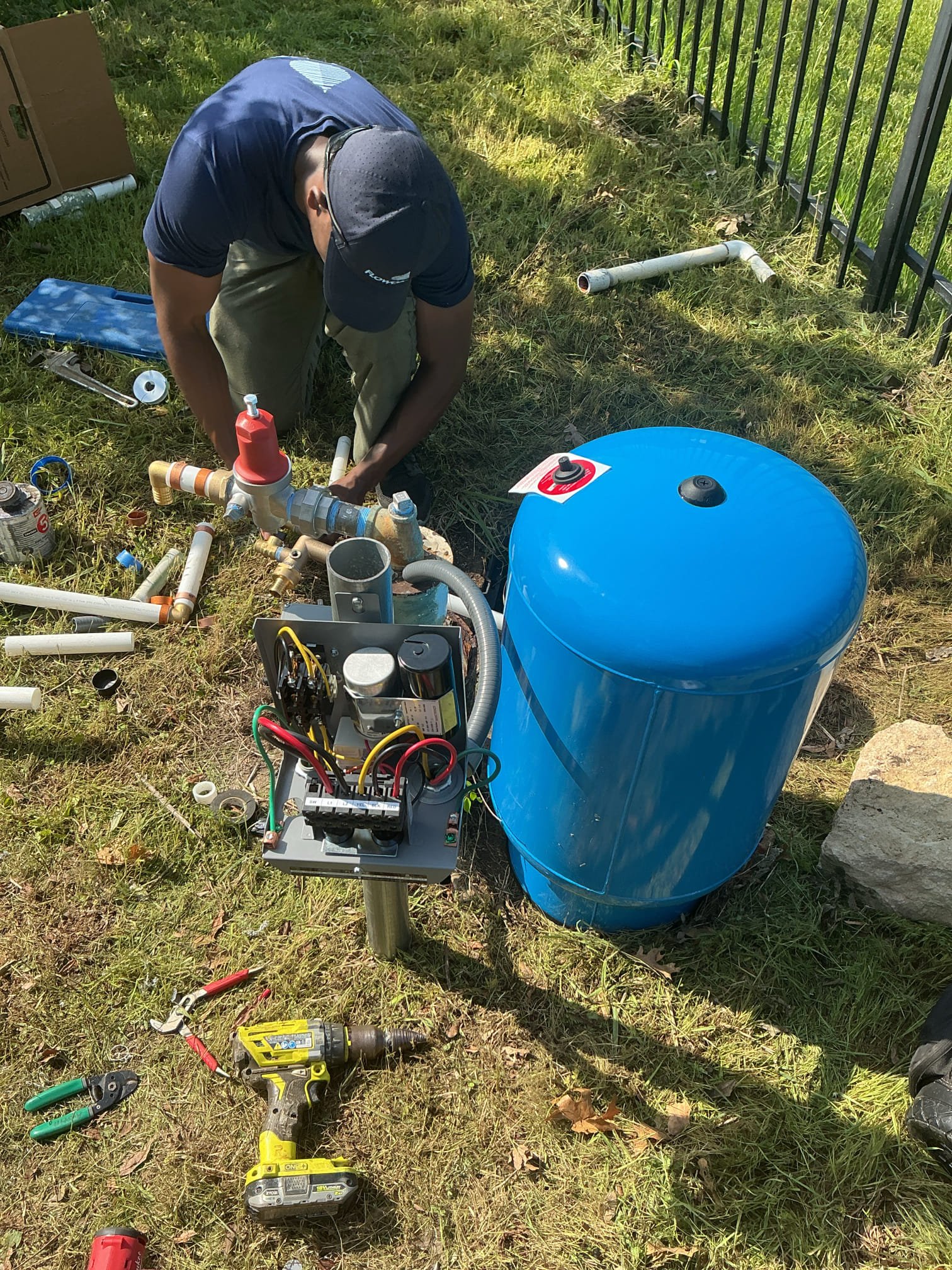 Failed pressure switch removed during a Dallas well repair.