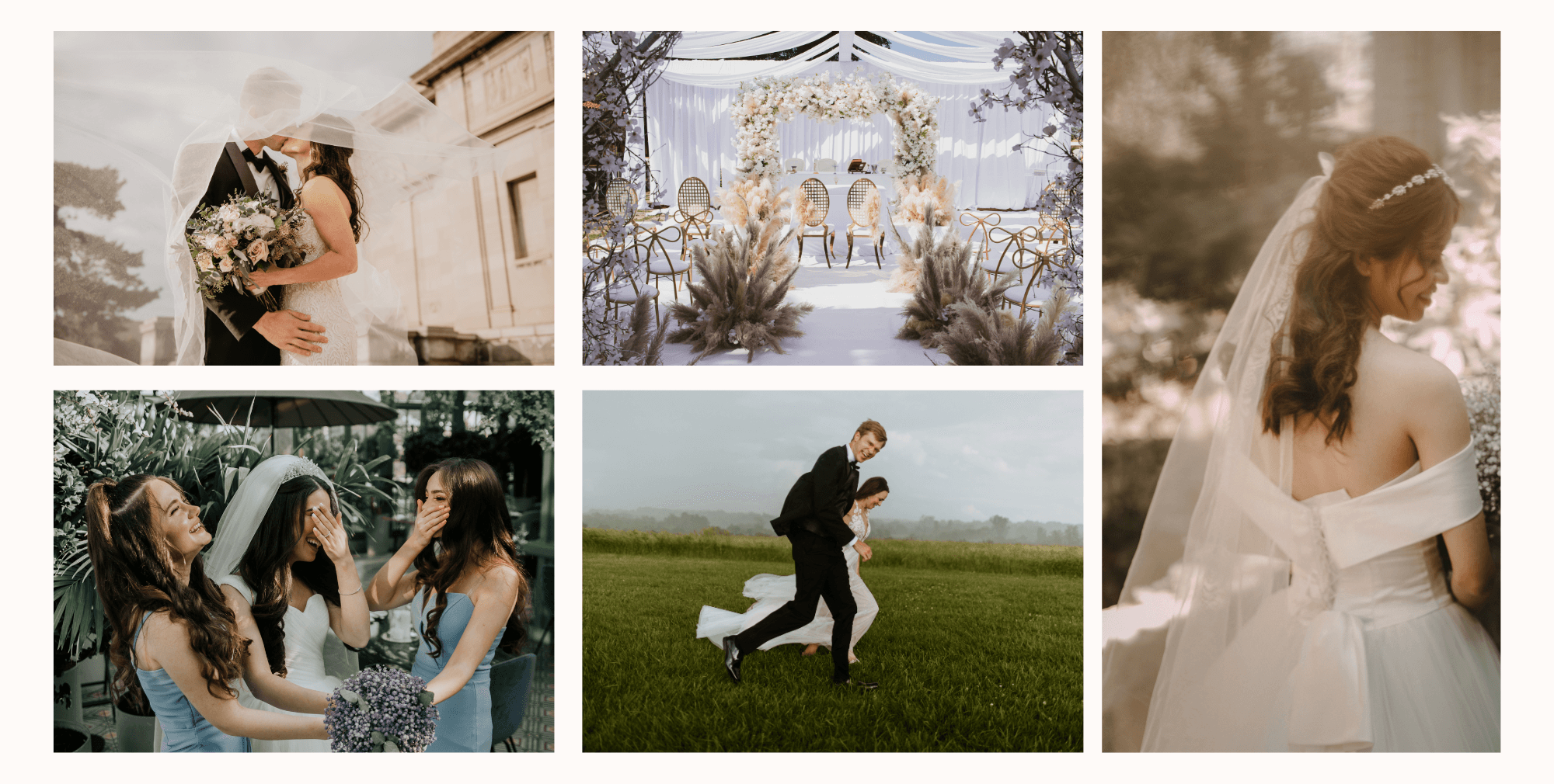 Couple browsing their wedding photo book made on Little Emotions