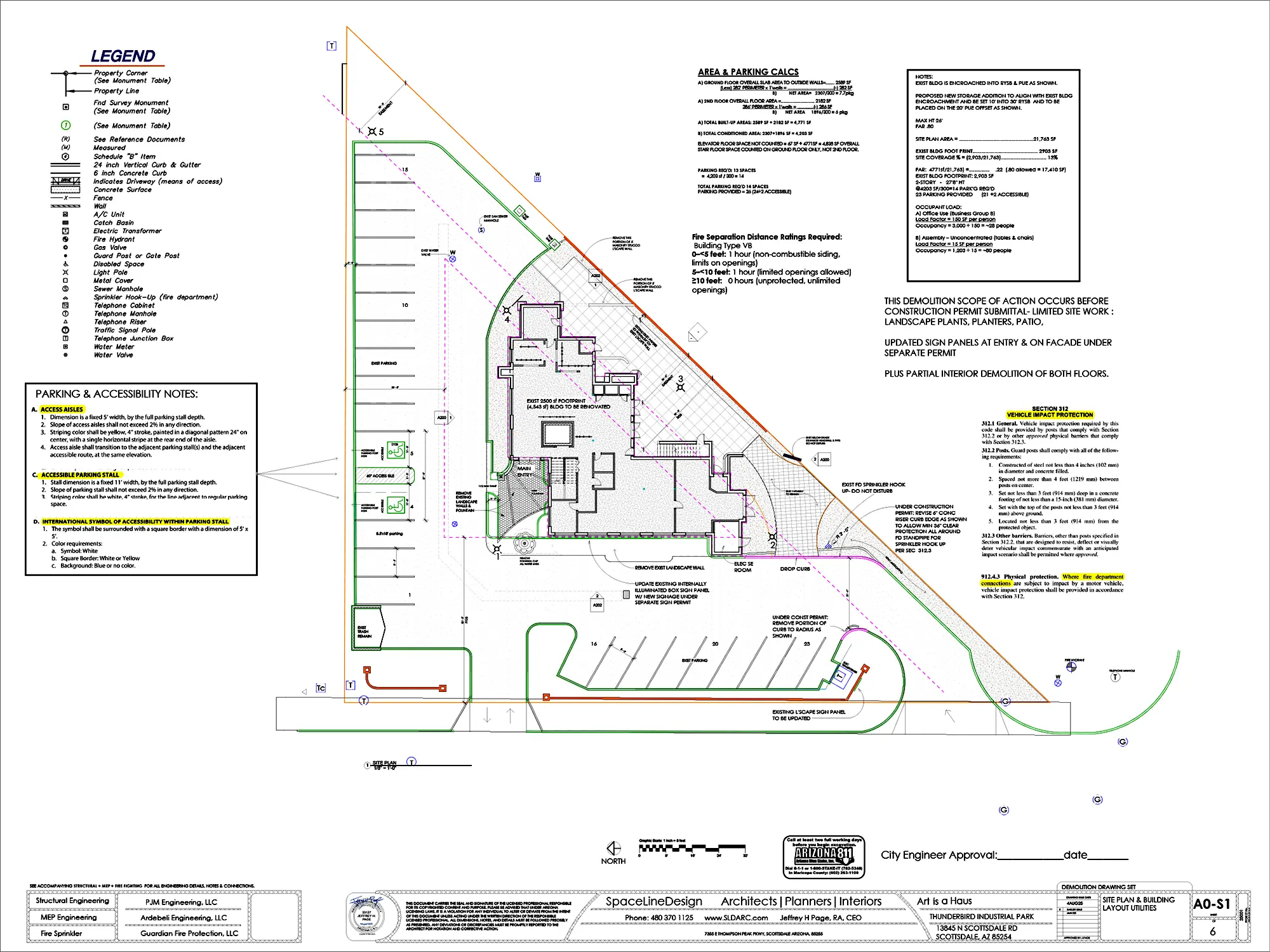 Architectural site plan by SpaceLineDesign, showcasing modern Scottsdale design.