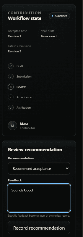 FanForge permanent attribution record