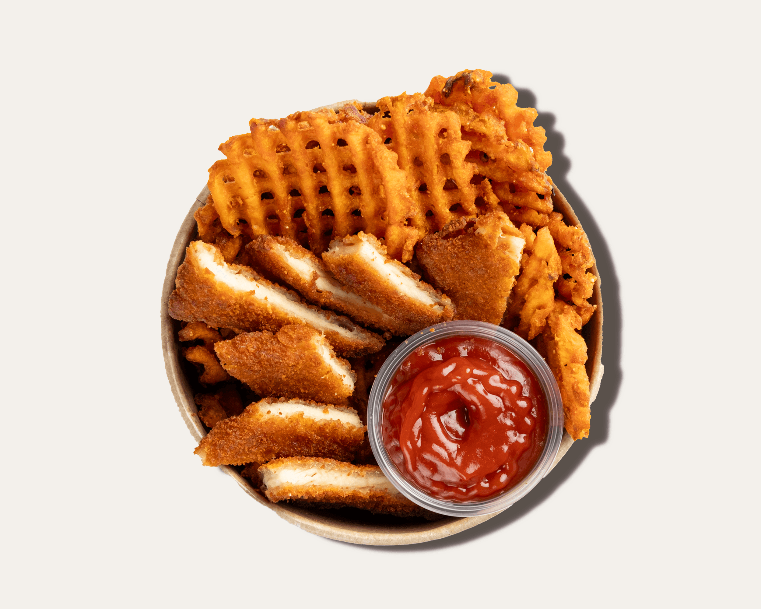 Crispy chicken strips & ketchup