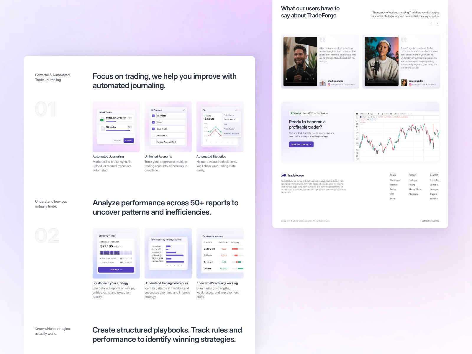 TradeForge — 极简现代 SaaS 产品官网设计灵感