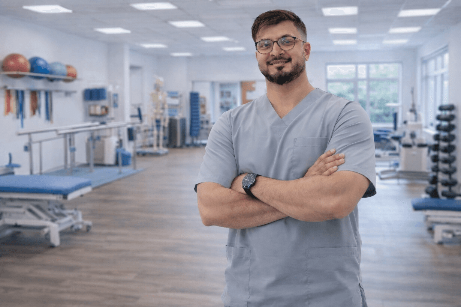 Rachel Stone, personal trainer and fitness coach, smiling in natural light