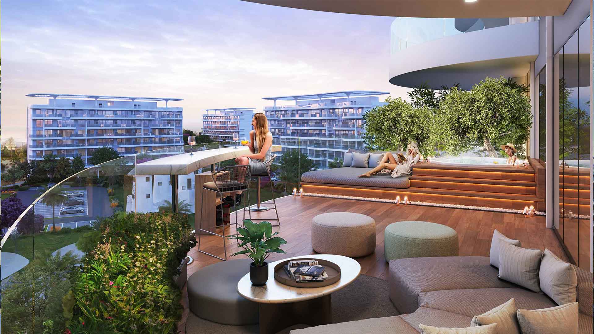 A balcony overlooking the city and sea in Andalucia, showcasing a stunning coastal view.