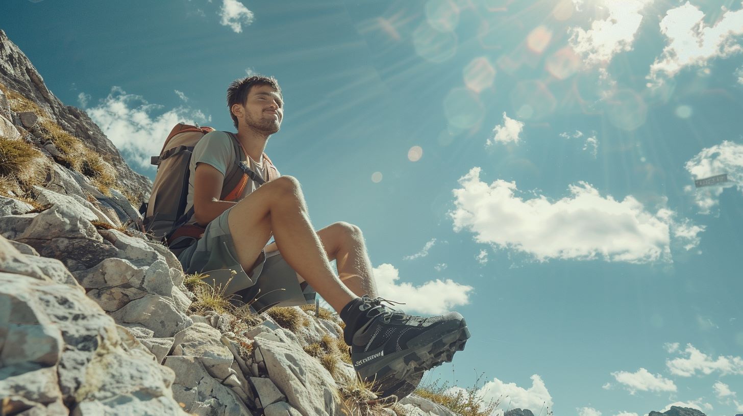 a person in blue gloves holding a toothbrush