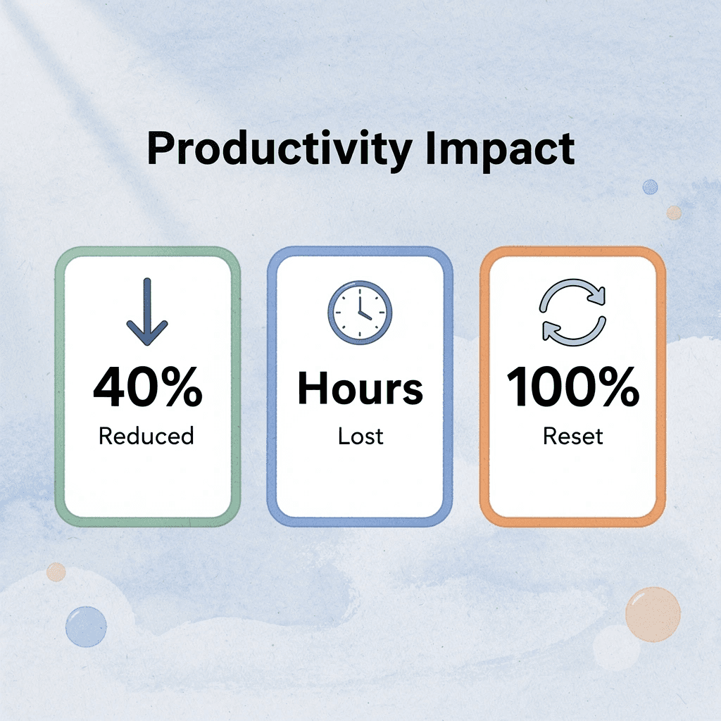 Statistics showing productivity impact of upload limit disruptions