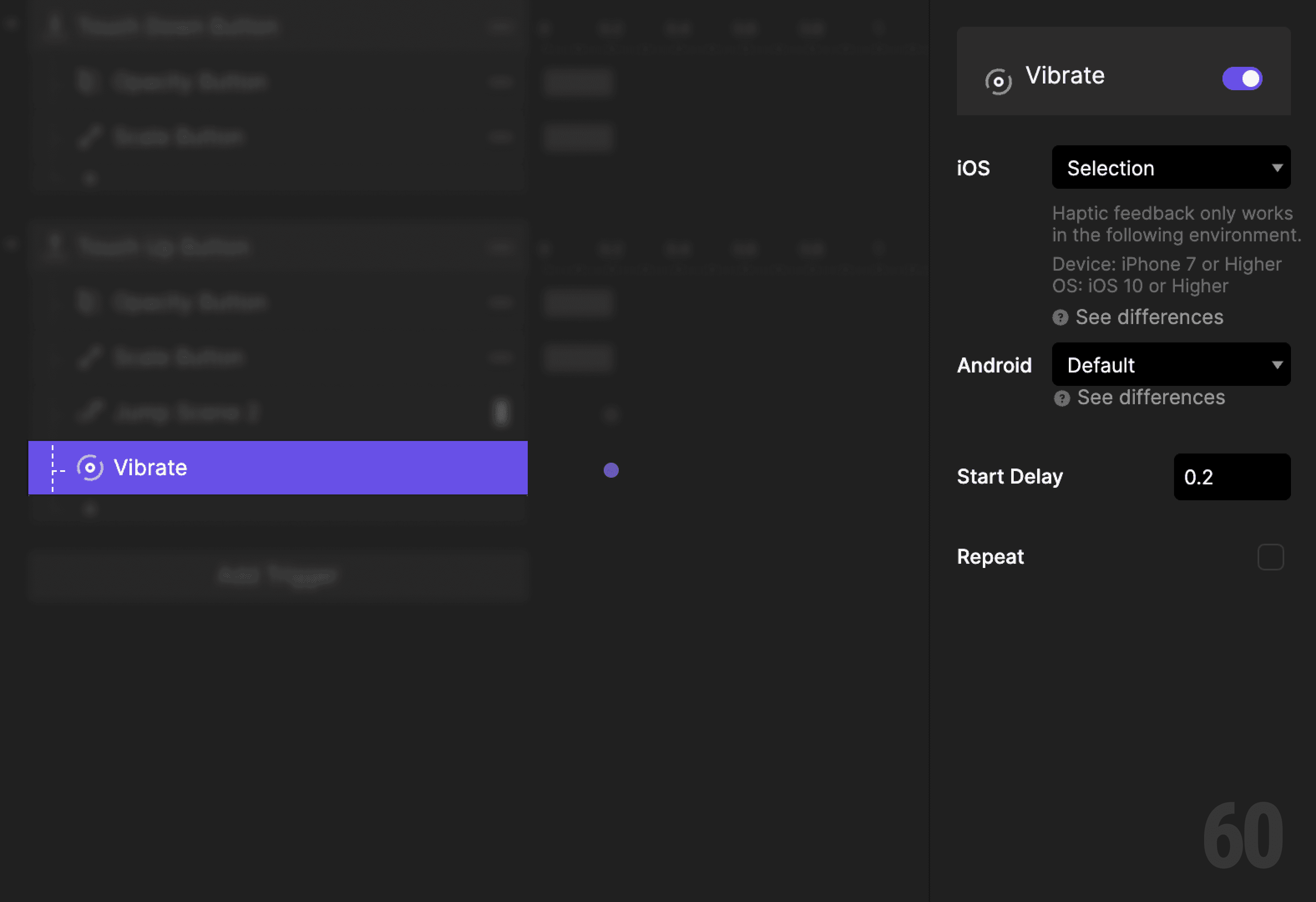 This is a screenshot of Step 8: Add haptic feedback.