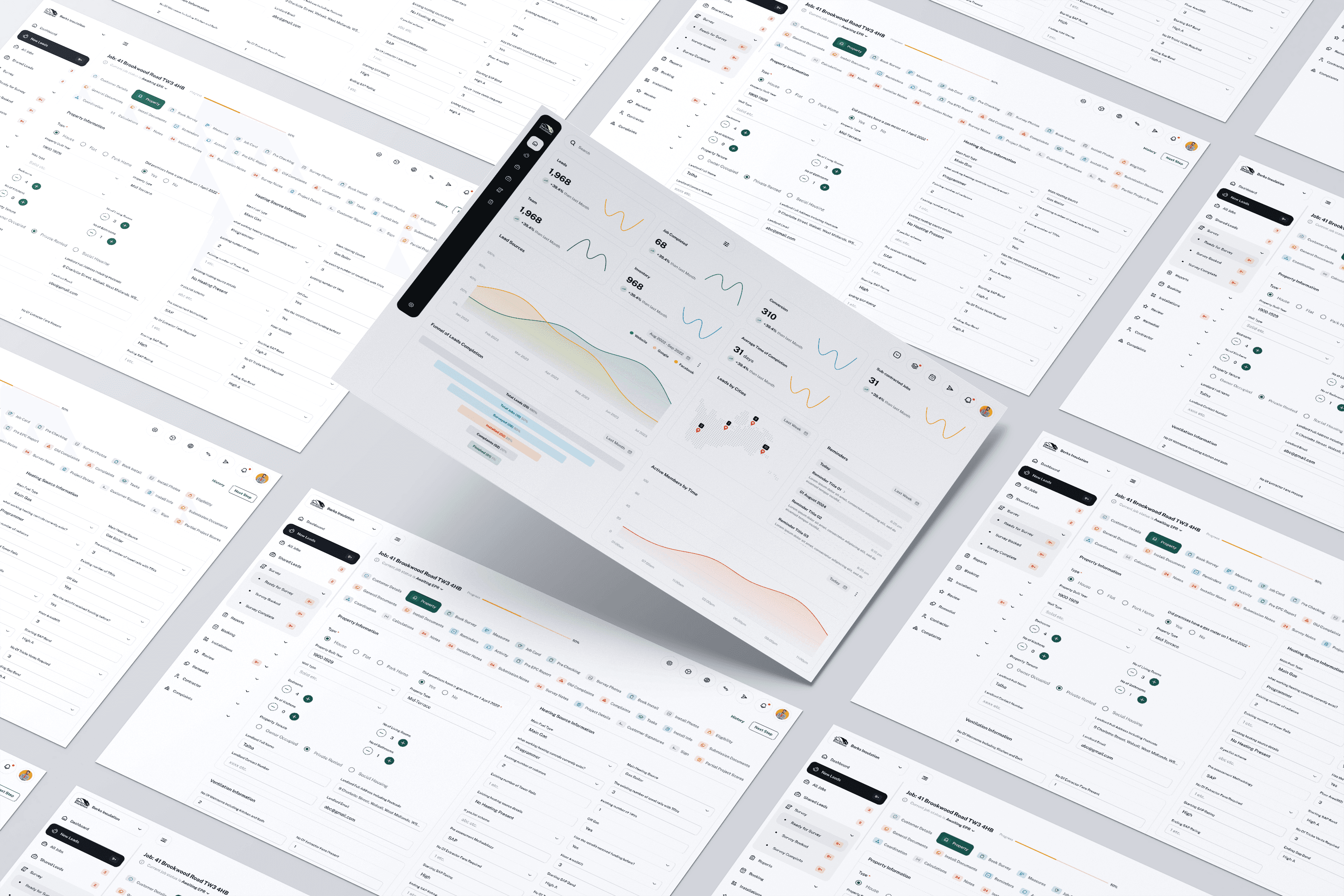 Mobile CRM UI – ECO4 Lead Tracking and Installer Management on the Go