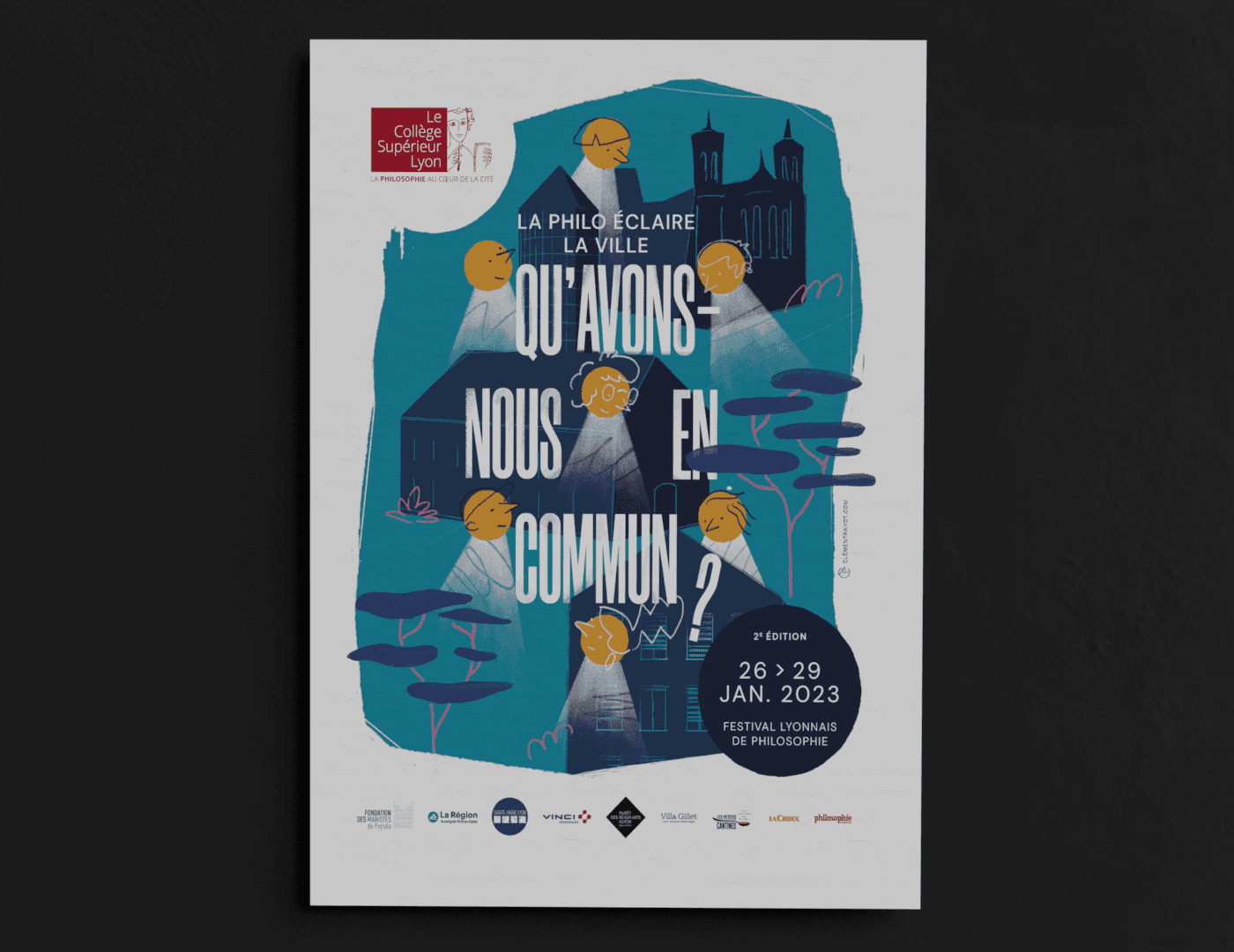 Affiche du festival "La philo éclaire la ville"