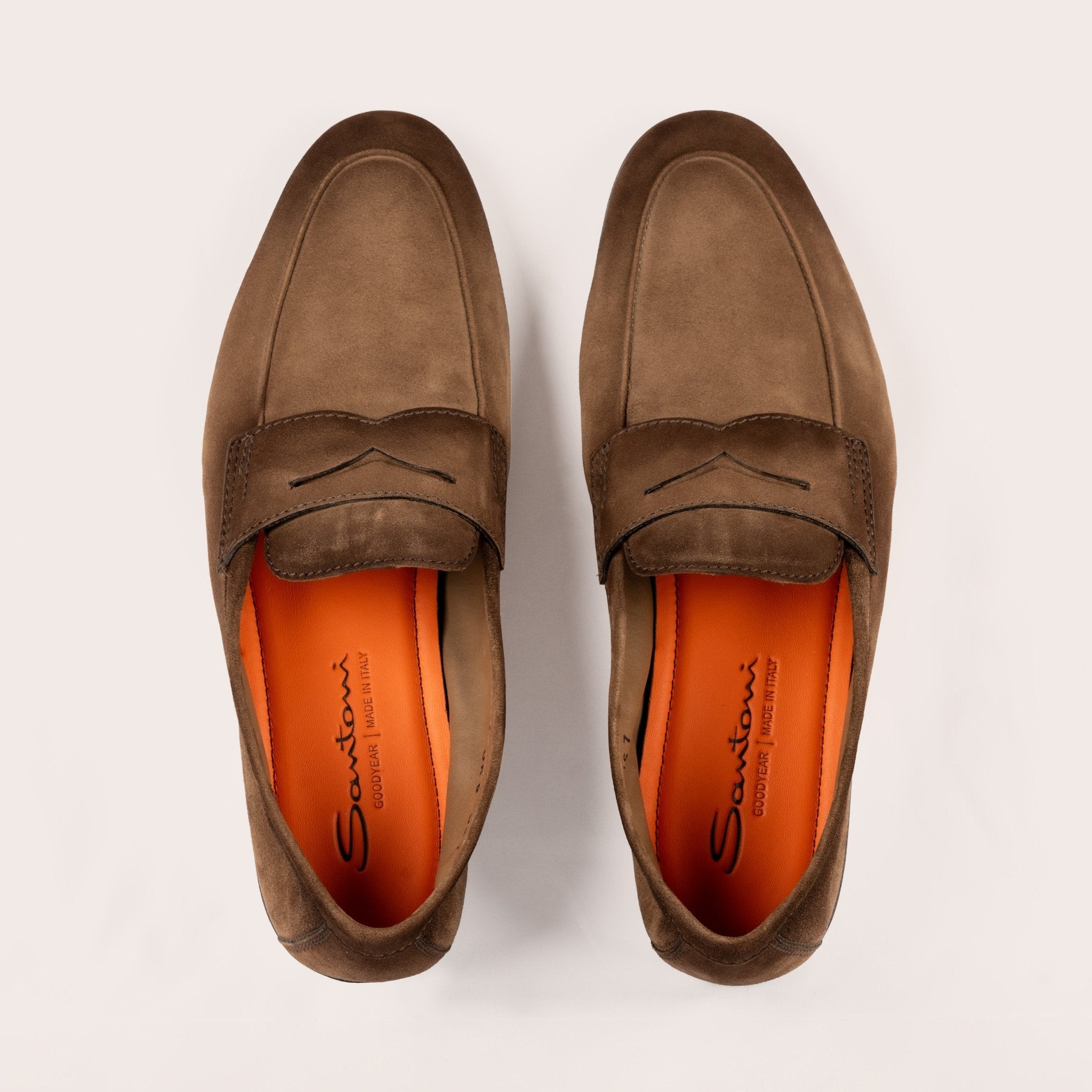 Men’s light brown suede Carlo loafer - Mandelli UK