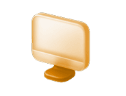 Monitor screen 3d icon