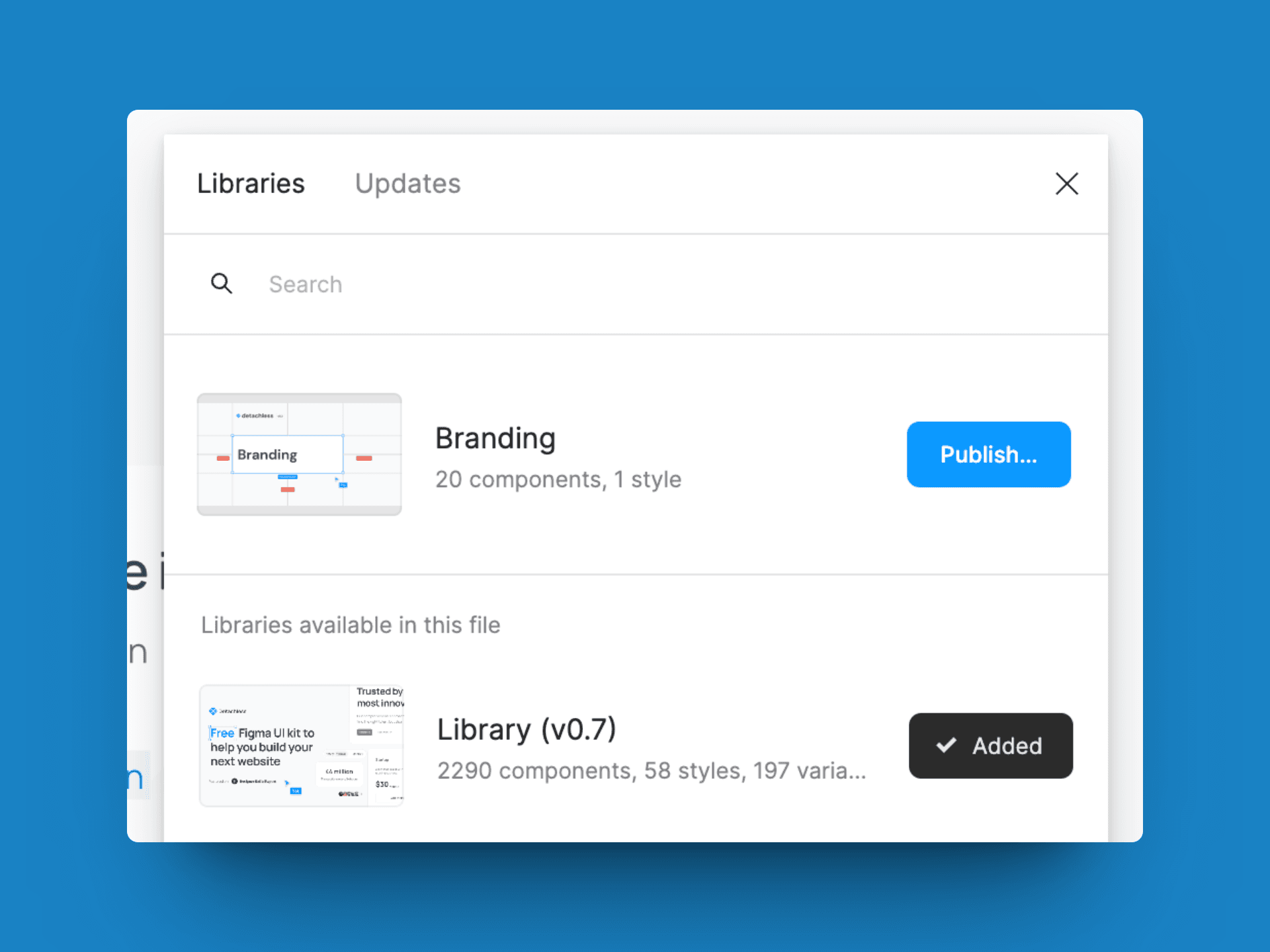 Figma team libraries