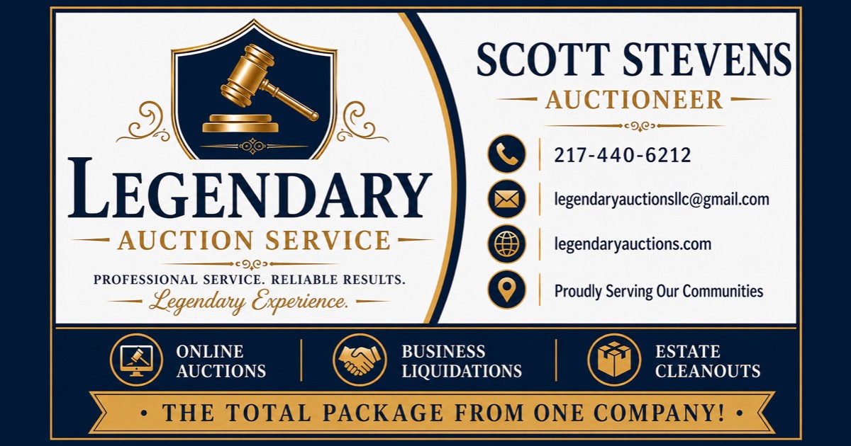Legendary Auctions logo