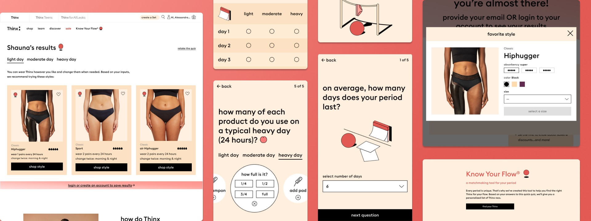 Collage of Know Your Flow UI