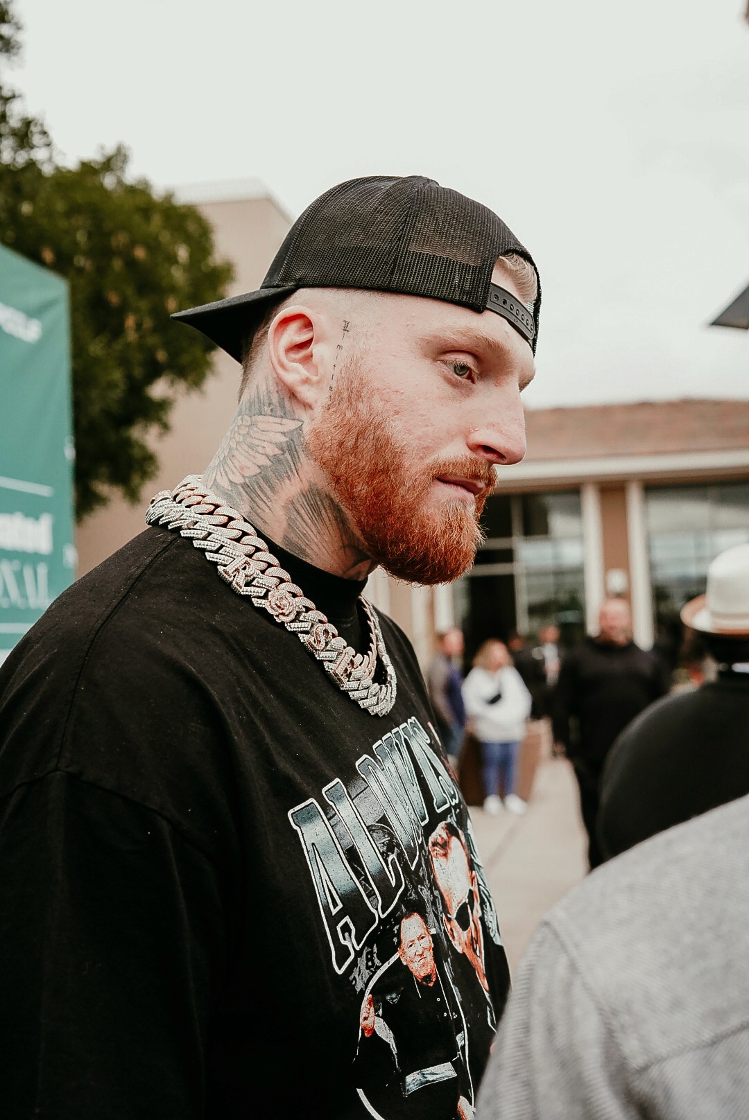 man at a press conference