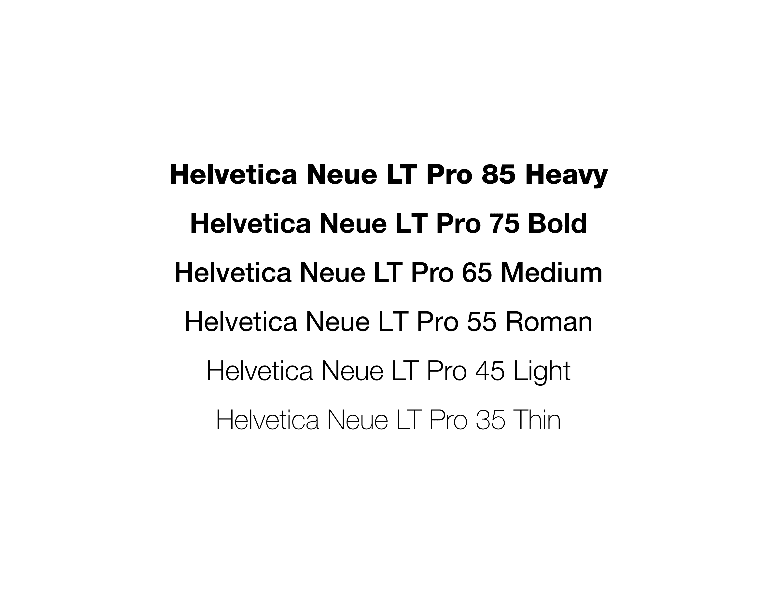 Primary Typeface Font Sheet