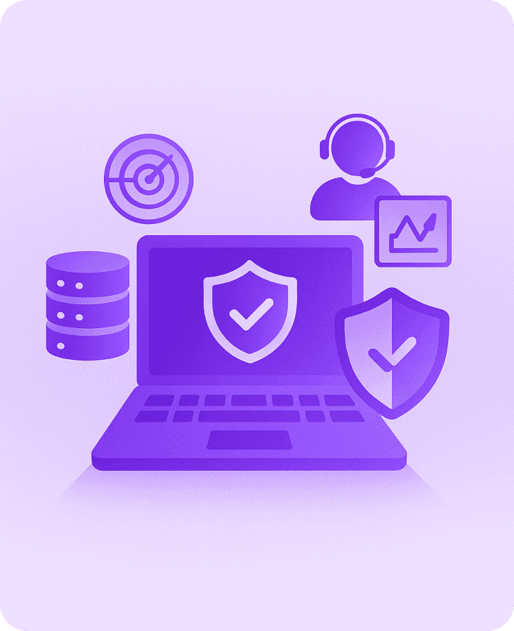 Security and monitoring dashboard with alerts and audit logs