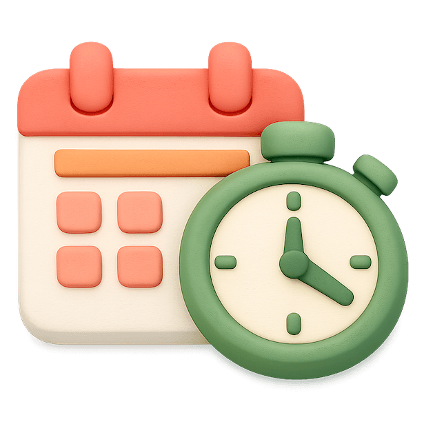 Calendar and clock