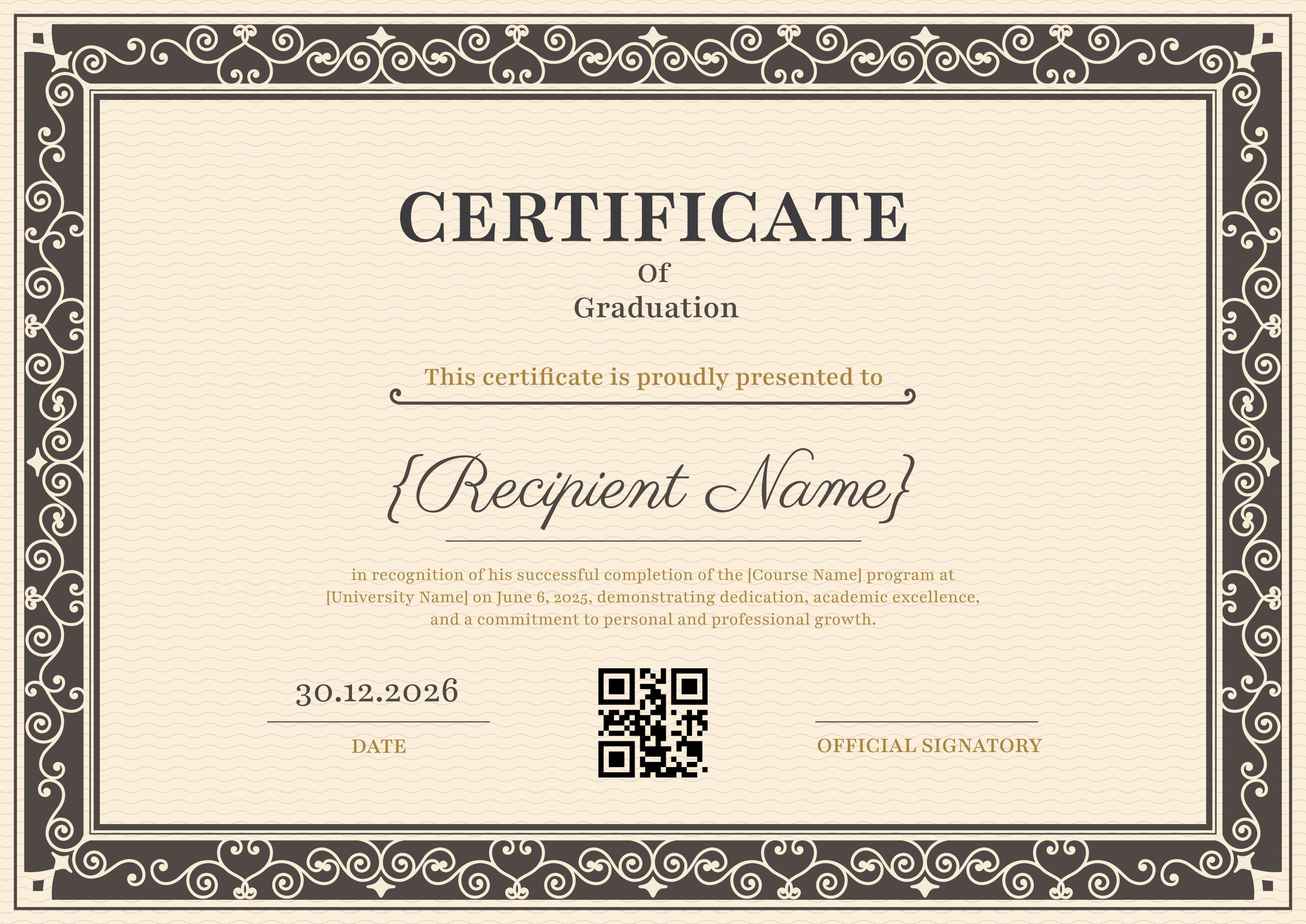 Wauld - Abstract and Modern Certificate of Graduation