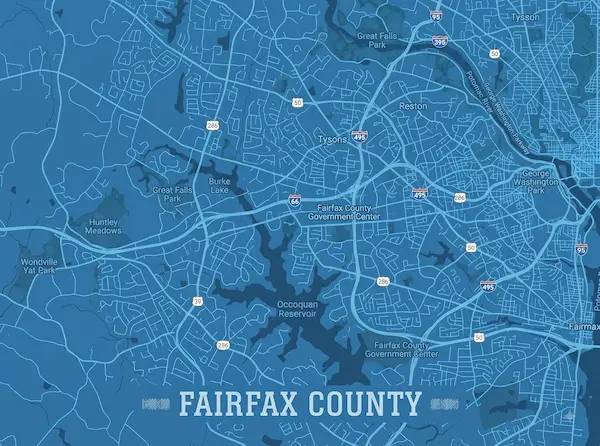 Fairfax County Virginia Map