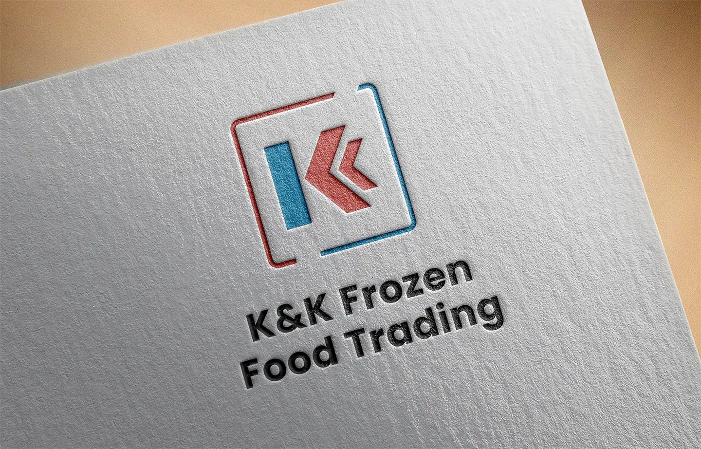 K & K Frozen Food Trading Logo in the paper
