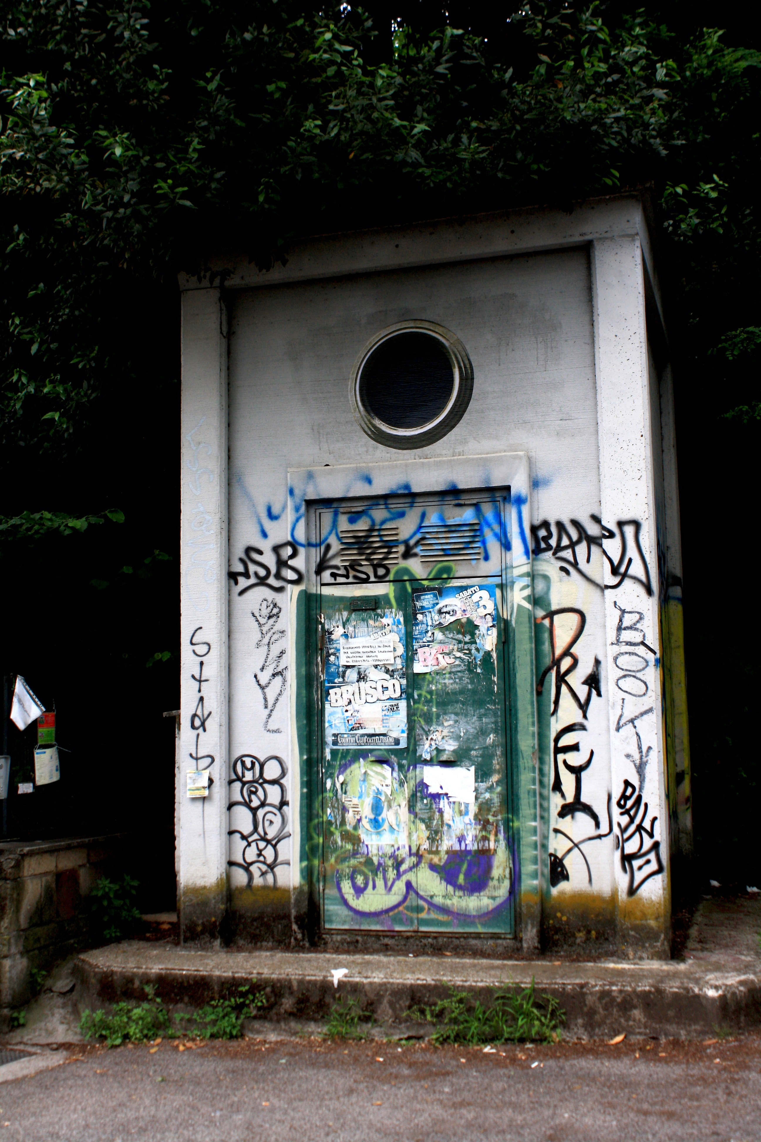 Collage on wall, Rome 2011