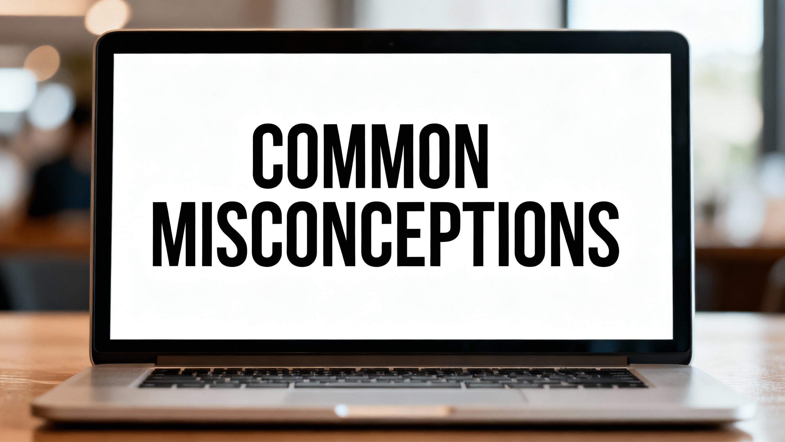 Misconceptions on laptop screen