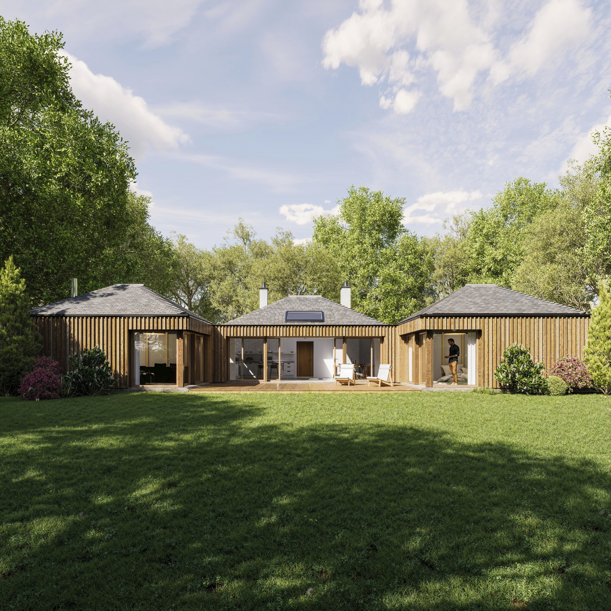 Spalding Bungalow, Rutland Still CGi created using 3ds max, V-Ray, iToo software forest pack & Adobe Photoshop Photography