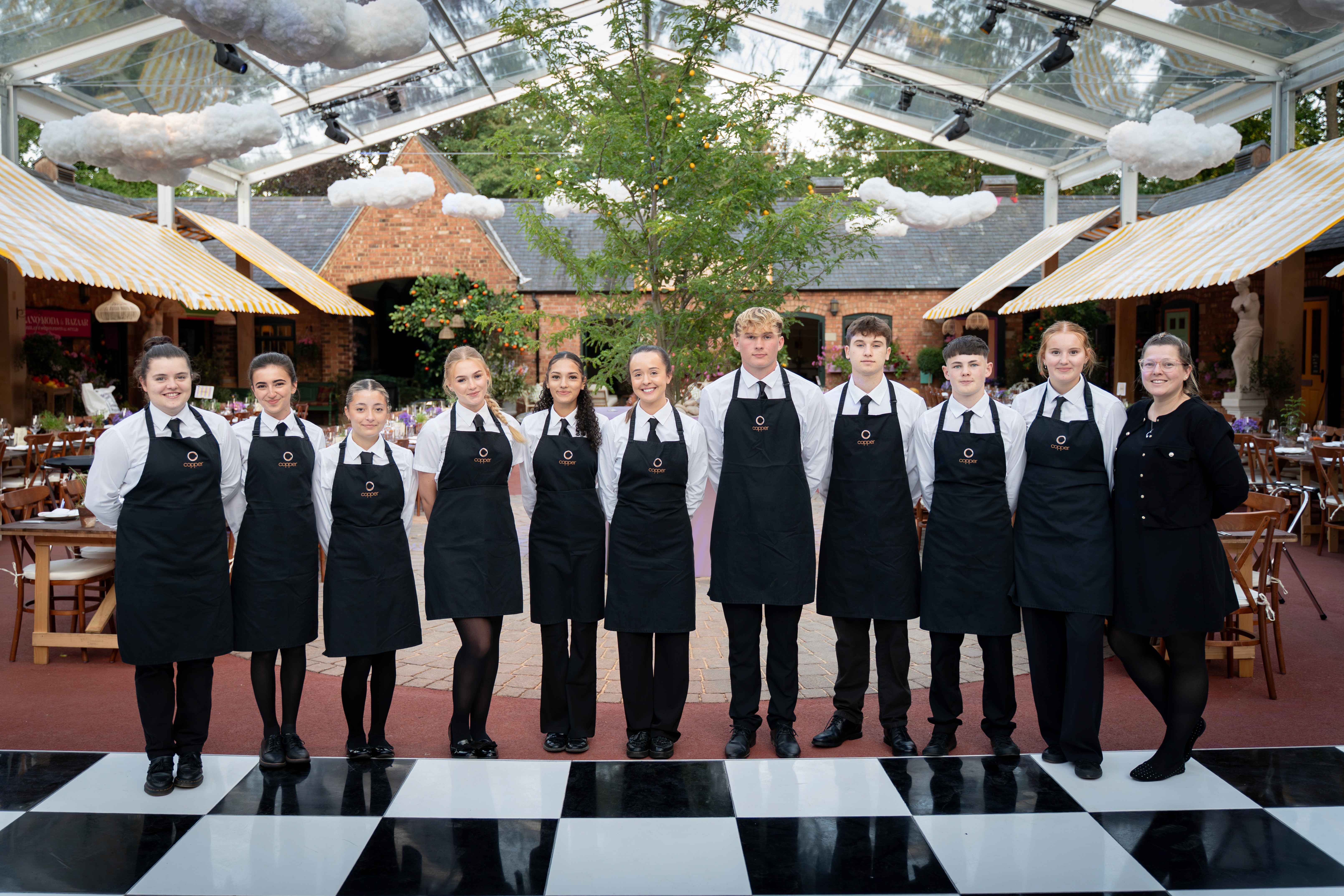 Copper Events team delivering luxury catering and bespoke dining experiences across the UK