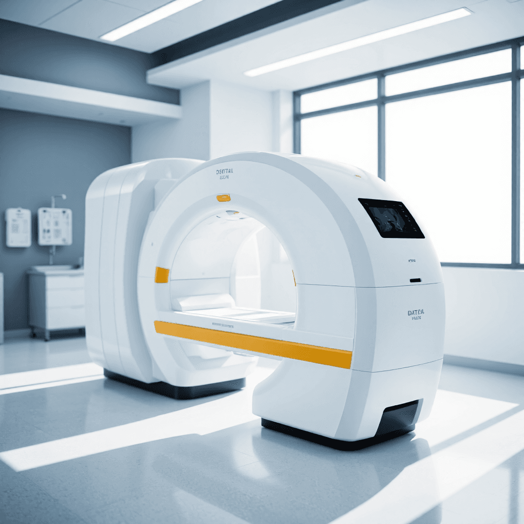 product photography of a dental imaging device used for CT scans