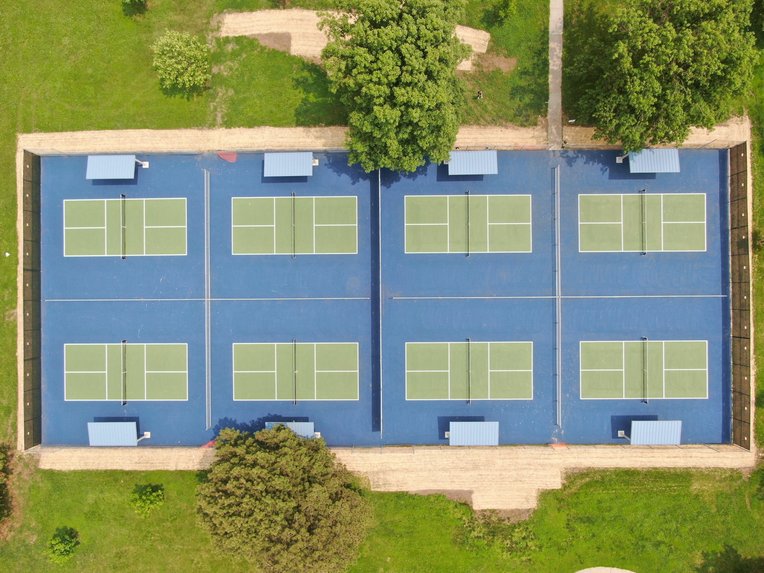 Churchich Park's 8 newly resurfaced Tennis courts