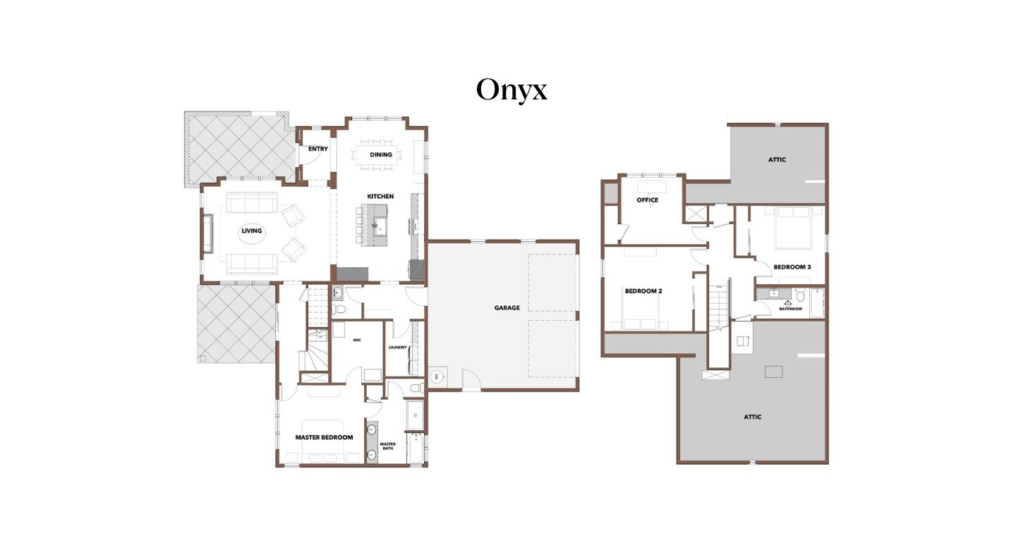 Floor plans a 4 bedroom, 2.5 bathroom home at Woodbury.