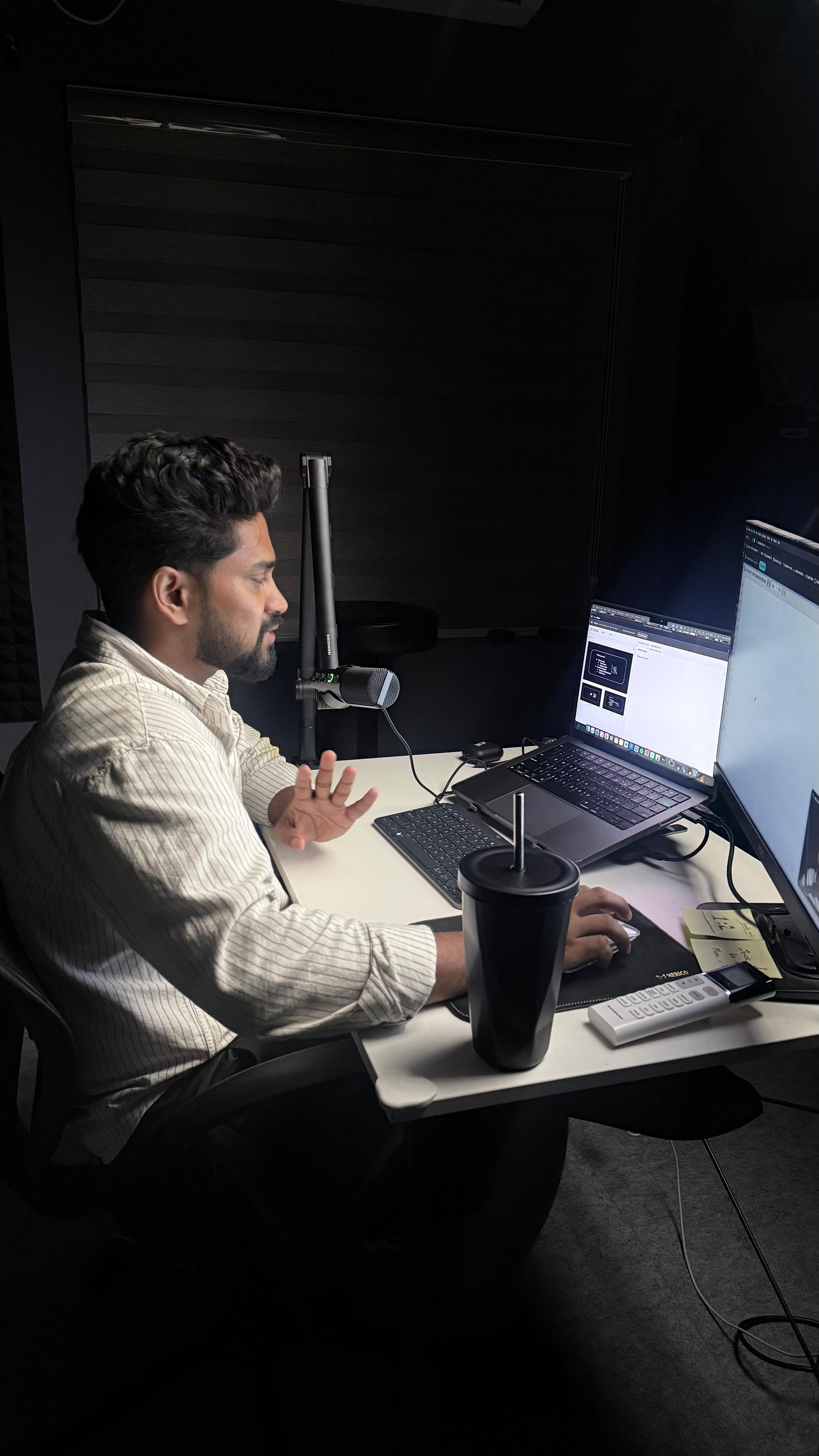 Man Using Laptop