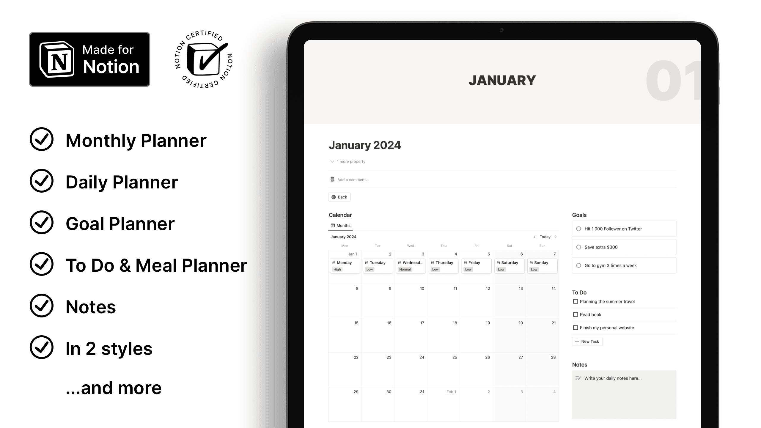 Ultimate Life Planner 2024 for Notion