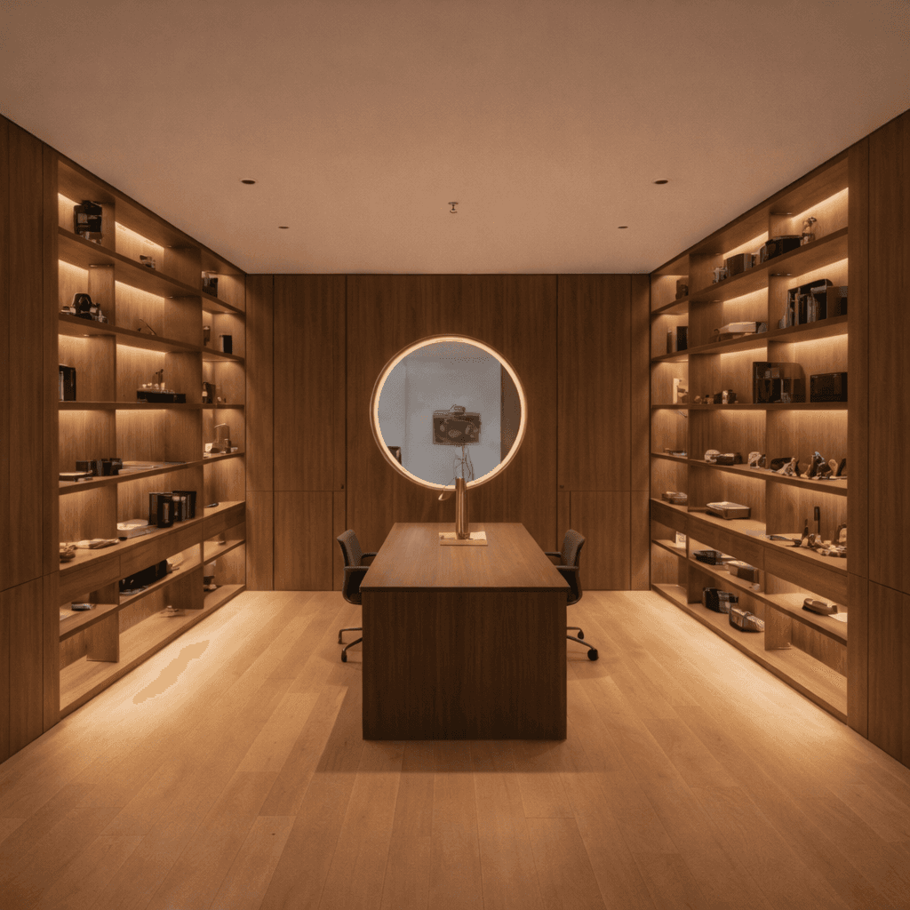 desk and shelf room for a Modern house in the woodlands area