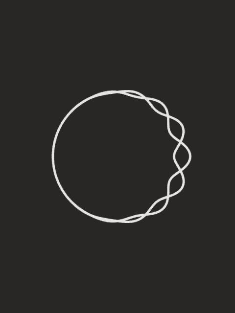 Evolving Wavy Circle Graphic